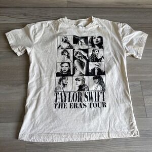 Taylor Swift The Eras Tour Official Merch Beige T-shirt Unisex Small Mint Cond!